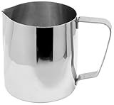 Jarro de leche Fackelmann 28967 - Jarra para Calentar la Leche (1000 ml, Acero), Color Plateado
