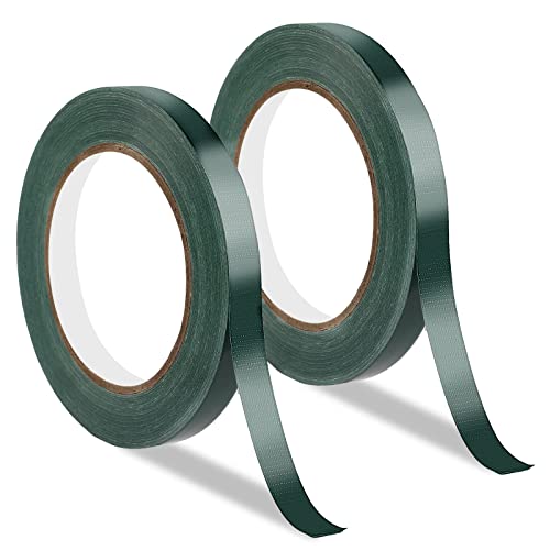 2 Roll Floral Tapes Flower Wrap Tape, 1/2" Wide Waterproof Florist Tape Green Floral Tape For Bouquet Stem Wrapping Flower Arranging Floral Craft, 33.4 Yd/Roll #TOP22