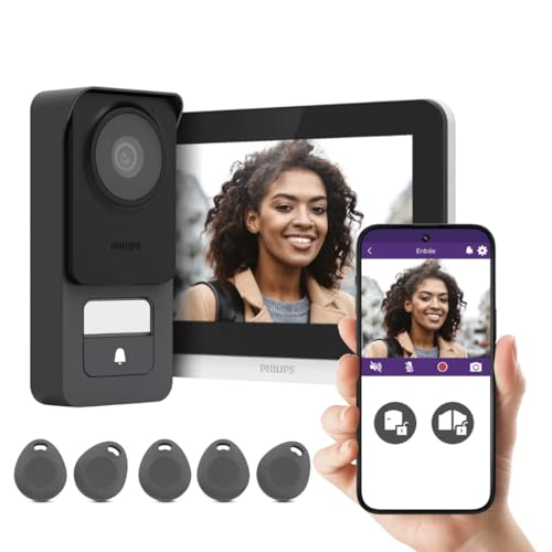 Avidsen Kit Visiophone Connecté WelcomeEye Connect 3, Moniteur Tactile 7