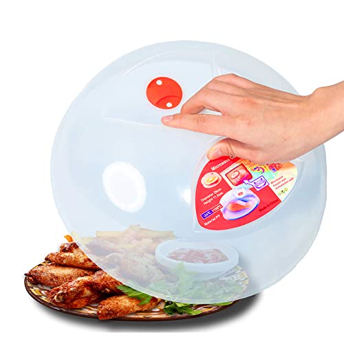 Cubiertas para microondas ventiladas para platos de alimentos, cubierta protectora de salpicaduras ventilada, cubierta de tapa de microondas apta para alimentos, cubierta de placa de microondas (placa