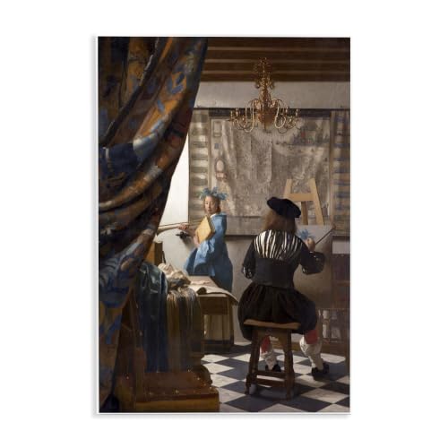 Johannes Vermeer Classical, 13 x 19 Inch Mounted Print on Wall Plaque