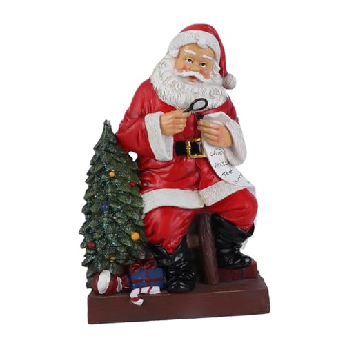 ECOMISTIQ®Lighted Santa Claus Statues Light up Santa Christmas Figurines for Desk Cafe Seating|Home & Garden | Holiday & Seasonal Décor| Christmas &...