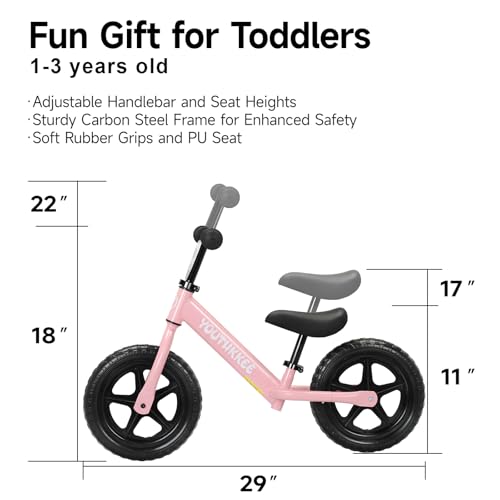 Youthkkee Tool-Free Adjustable Balance Bike
