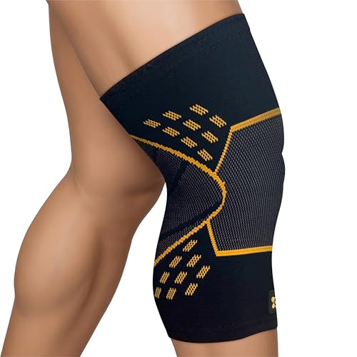 CopperJoint Pull On Compression Knee Brace for Women & Men – Copper-Infused Nylon & Non-Slip Design – Elastic Knee Compression Sleeve for Active Lifestyles, Sports and Outdoors – Workout Braces, Large