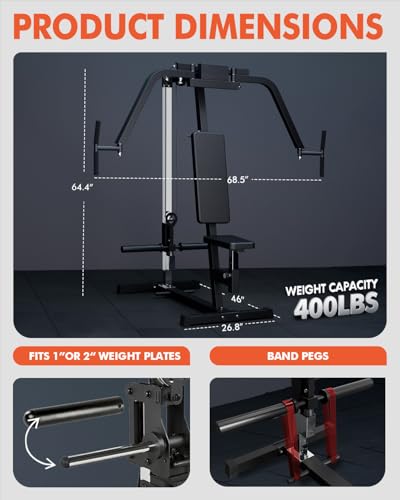 Image of Mikolo Chest Fly Machine, PEC Fly and Reverse Delt Machine, 400 lbs Upper Body Specialty Machine for Pectoral and Rear Deltoid with Band Pegs, Chest, Back, and Shoulder Training for Home Gym