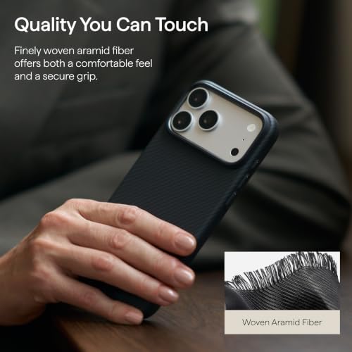 Image of pitaka for iPhone Pro Max Case 6.9 inch, Refined Protection, Black /Grey