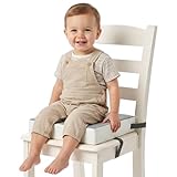 Sitzerhöhung für Kleinkinder für Tisch Esszimmersitz aus 50D-Schwamm mit hoher Dichte und abnehmbarem waschbarem Bezug Grau