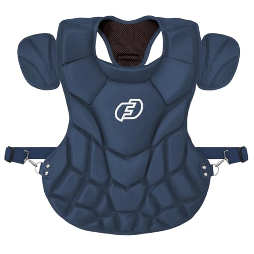 Force3 Pro Gear Solid State Catcher Chest Protector with Dupont Kevlar | SEI Certified to Meet NOCSAE Standard (Intermediate, Navy)