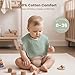 Konssy Muslin Baby Bibs 8 Pack, 100% Cotton Absorbent Bandana Drool Bibs for Teething and Drooling for Unisex Boys and Girls