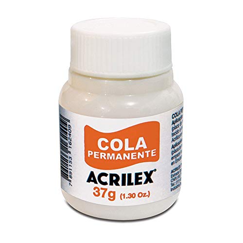 Cola Permanente Para Tecido, Acrilex, Pote de 37 Gramas