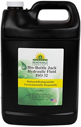Renewable Lubricants - 81633 Bio-Bottle Jack ISO 32 Hydraulic Lubricant, 1 Gallon Jug yellow