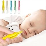 Kids Ear Wax Removal Tweezers, BPA - Free Plastic Infant Ear Cleaning Tool with Protective Case, Color - Coded Baby Ear Care Accessories（5 pcs)