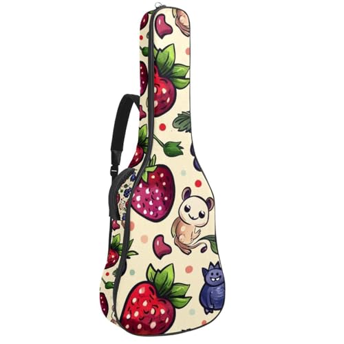 Étui souple pour guitare acoustique 109 cm léger contre la pluie avec double poche zippée