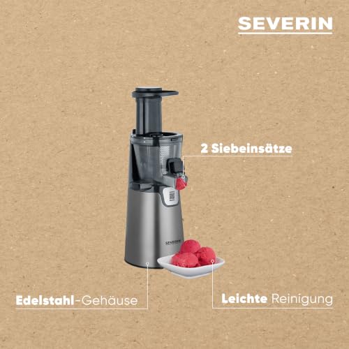 Foto von Severin Slow Juicer Entsafter für Gemüse und Obst, Saftpresse, elektrisch
