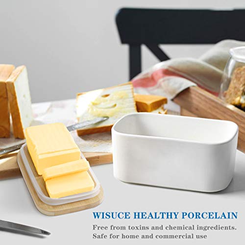 image for U-miss Large Butter Dish 22 oz (650ml), Airtight Butter Keeper Butter 