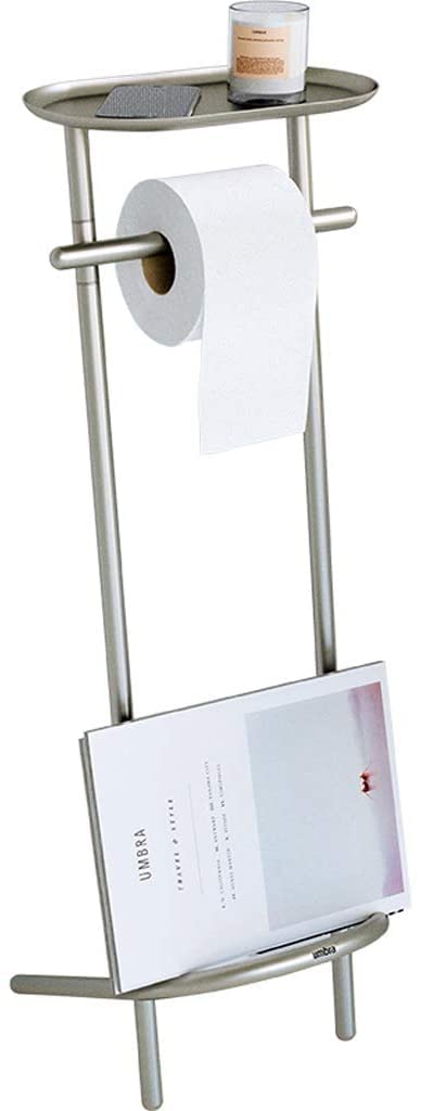 Habiba Porta Carta igienica Supporto e Dispenser per Rotolo di Carta igienica autoportante con ripiano portaoggetti per l'organizzazione di fazzolettini per Il Bagno delle Cellule Decoro