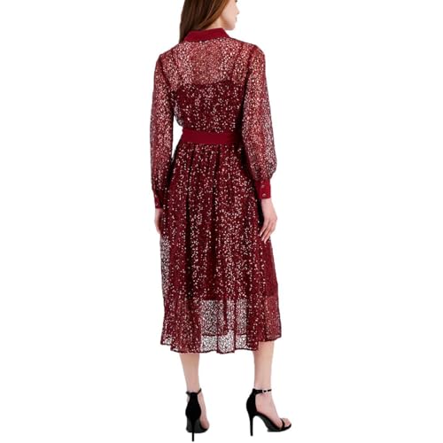 Image of Anne Klein Women's Mixed Media A-line Shirt Dress