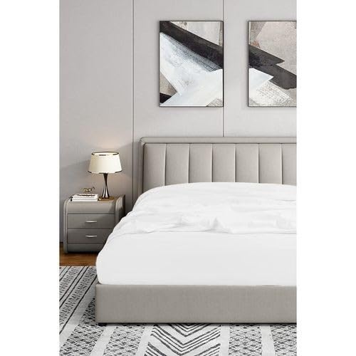 Soley 100x200 Lastikli Fitted Penye Çarşaf, Beyaz