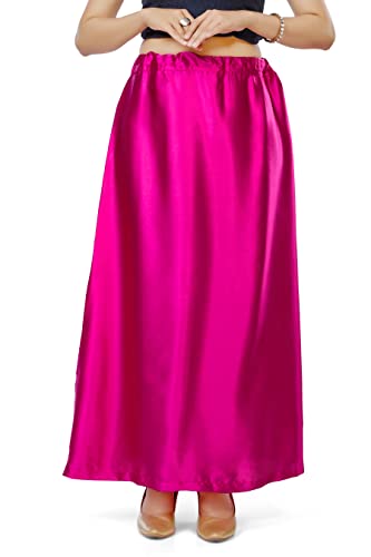 Image of Madhu Fashion Women's Satin Saree Petticoat Saree Underskirt