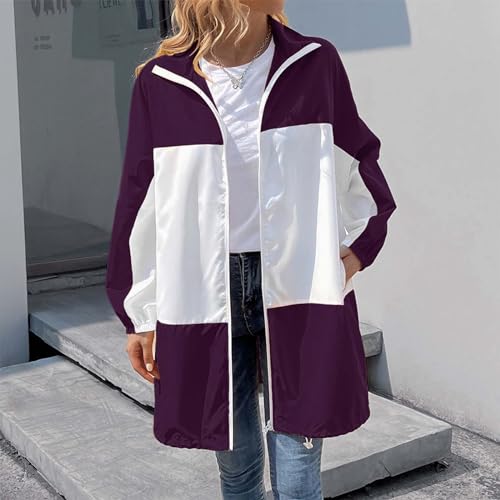 Cortavientos chaqueta de senderismo impermeable para mujer activa 6