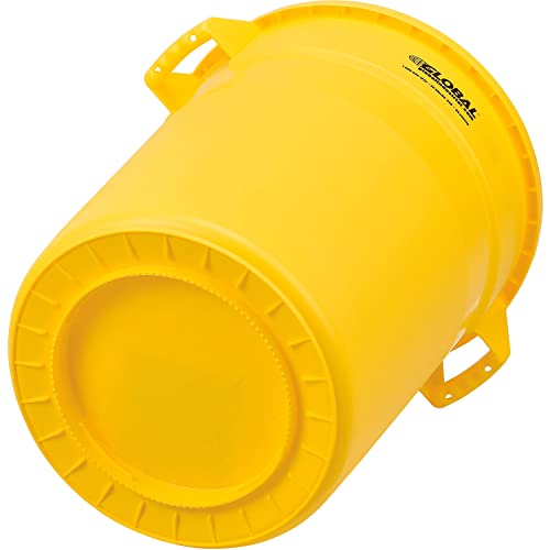 Caneca de basura redonda 20 gal plástica amarilla miniatura 2