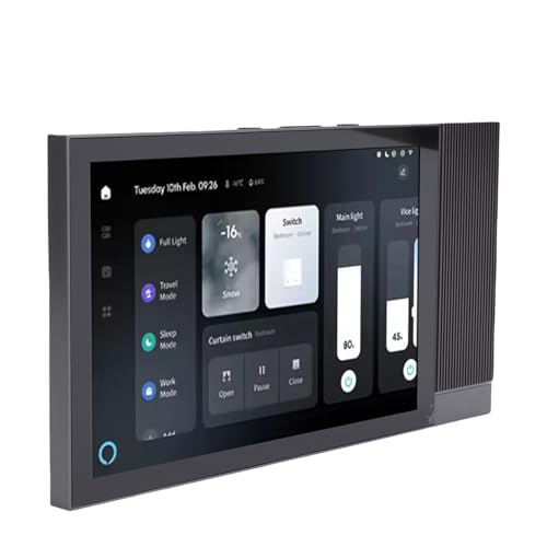 Image of Smart Home Control Panel, 8 Inch Touchscreen Central Controller, Smart Touch Screen with 2GB RAM 16GB ROM, Voice and App Control, Built in Speaker for Home Automation