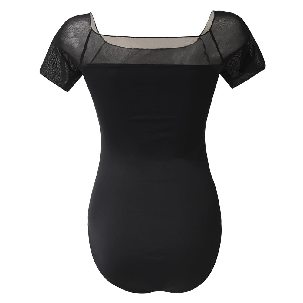 ROYAL SMEELA Leotardo Maillot Danza Ballet Manga Corta Mujer Leotardos Body de Baile Bailarina Adulto
