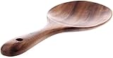 Reislöffel aus natürlichem Holz, antihaftbeschichtet, Reisschaufel, Reis-Servierlöffel, Reisspatel für Reis, Kartoffeln, Salate, 17,8 cm, Servierutensilien für Küche und Esszimmer, Servierlöffel