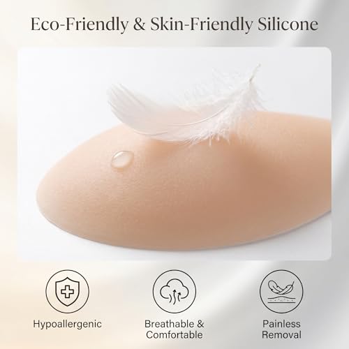 Image of Breathable Nipple Covers for Women,Teardrop Breast Lift Pasties with Air Holes,Reusable for Summer Strapless Backless