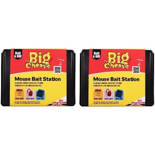 The Big Cheese Mouse Bait Station Unbaited x4,color may vary