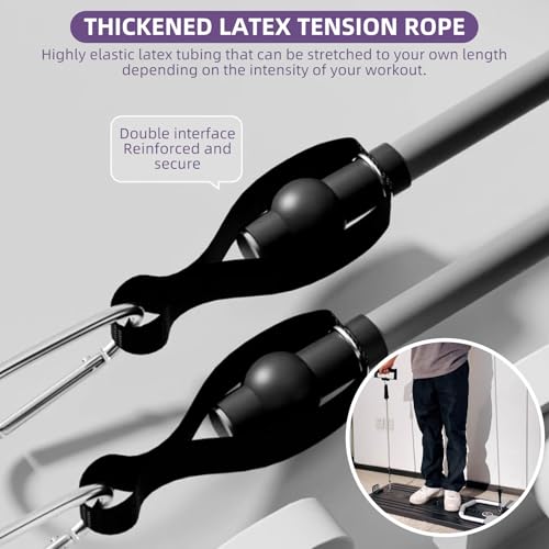 Pilates Board, Pilates Reformer Set, Multi-Purpose Foldable Pilates Reformer Board for Home, 5 in1 Pilates Sliding Board, Pilates Equipment with Timer (Black)