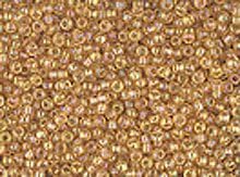 Miniatura 1 de Cuentas de semillas 10/0 ámbar iris translúcido checo (paquete de una madeja)