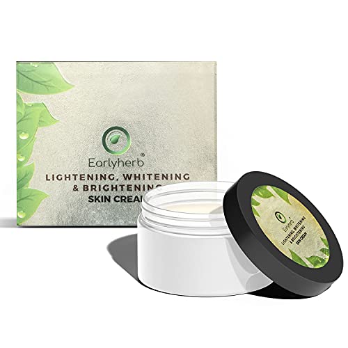 Earlyherb Lightening, Whitening & Brightening Skin Cream – Organic Botanicals for Youthful Glow, Hydration, and Even Skin Tone – Natural Skin Care Cream, 50g
