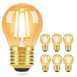 GBLY 6 stuks LED E27 lamp vintage – G45 Edison Light Bulb 2700K 4W warm wit gloeilamp filament retro glas antieke lamp energiebesparing hotel lamp