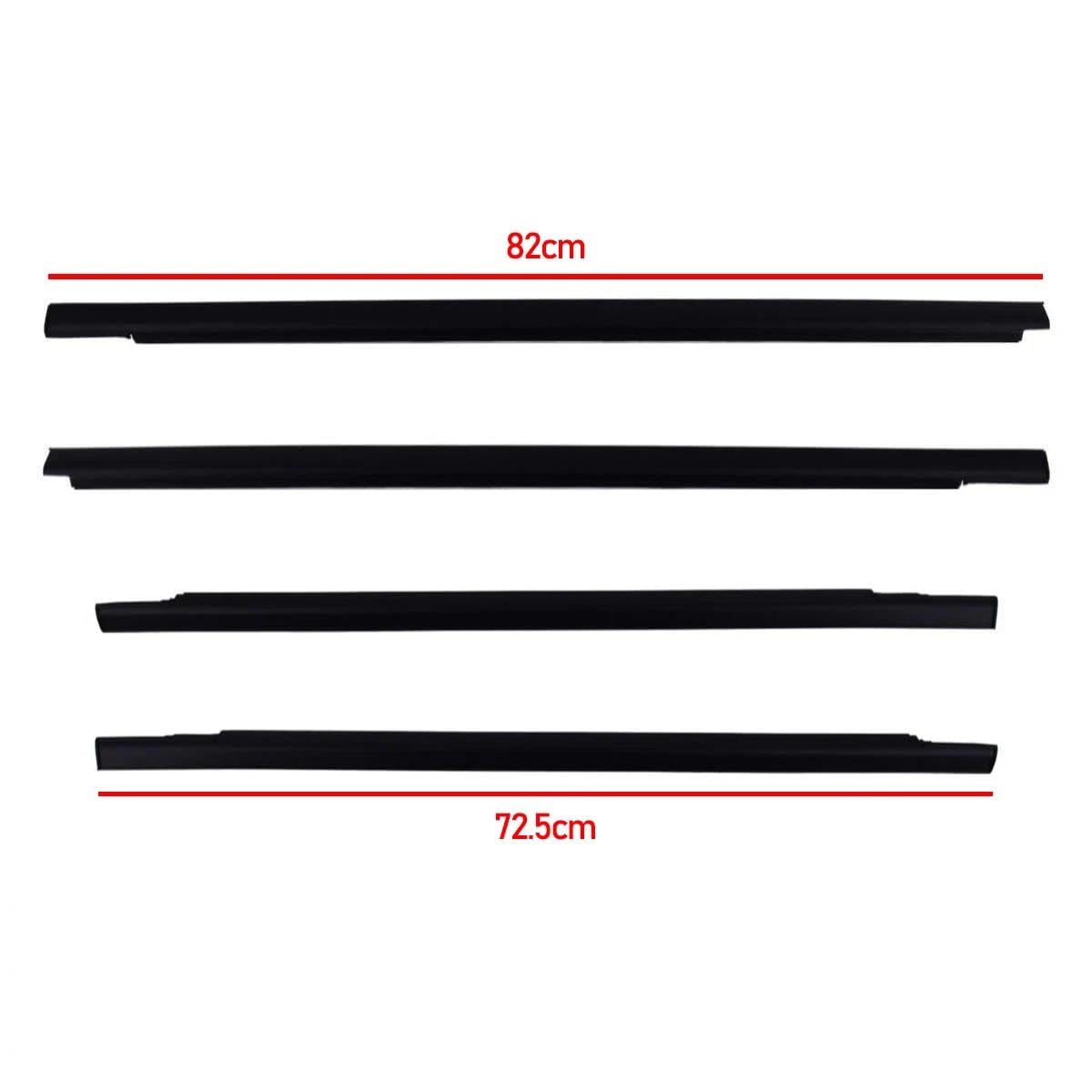Sellos de puertas y ventanas automóviles 4 Piezas De Burletes De Goma Ventanas Exteriores Sellado A Presión Moldura De Cinturón Para Mitsubishi L200 Para Strada De 4 Puertas 1996-2002