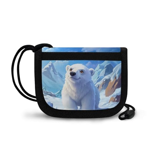 Polar Bear Kids Wallet Boys 10-12 Lightweight Small Wallet for Toddler Boys Personalized Blue Bifold Wallets with Coin Pouch Card Holder2