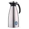Emsa 514499 thermoskan, roestvrij staal, 1,5 liter, Quick Tip-sluiting, Soft Grip, zwart