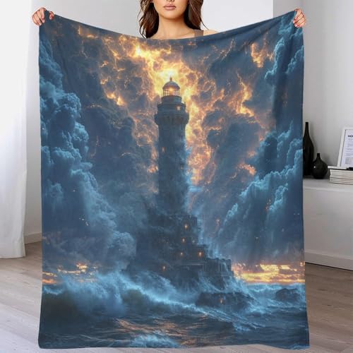 Phares literie peluche douce couverture lit impression 3D grand format - 3