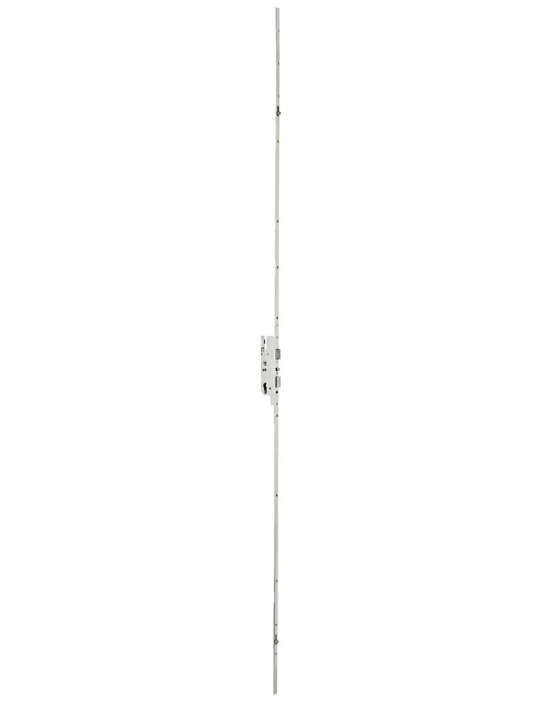 FERCO - Boîtier de Serrure Encastrable Fercomatic à Cylindre - Porte d'Entrée - Axe 40 mm - 3 Points - Hauteur 2150 mm - Verrouillage Par Galets - Réversible - 6-33164-03-0-1 - Gris