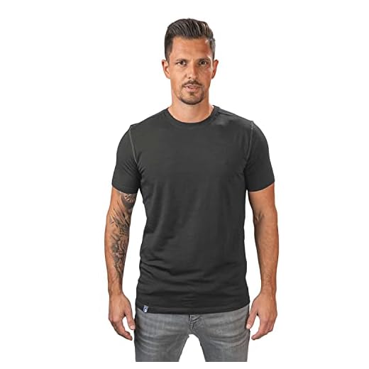 Alpin Loacker Merino T-Shirt Men - Premium Merino Wool kortärmad för män, för sport, vandring, merinoull baslager för män, Grå XL