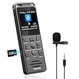 144GB Digital Voice Recorder with Playback, Volorful Audio Recorder for Interviews Meetings, 1536Kbps Voice Activated Recorder Recording Device with Noise Reduction, MP3 Stereo Player, Microphone