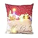 CLISPEED Caso Cuscino di tiro di Natale, Cuscino Luminoso a LED Cuscino Perfetto per Camera da Letto Soggiorno Divano Decorazione Regali di Natale