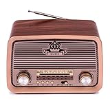 radio vintage bluetooth boulanger 🔊【Bandas de frecuencia】Sintoniza FM (88 - 108 MHz) / AM (530 - 1600 KHz) / SW (5.9 - 18 MHz). Adecuada para la mayoría de los países del mundo. Podrás escuchar fácilmente las estaciones locales sin importar el país en el que te encuentres.