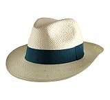 sombreros panama mujer baratos Paja trenzado en Italia Classic Italy - Sombrero panamá Gibara - Talla 54 cm - Petrole