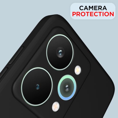 Image of Outlouders Back Cover for Realme 15 Pro 5G | Camera Protection | Durable Soft Matte Silicone Bumper Case (Black)