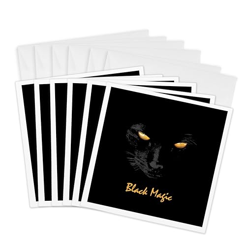 Cartes de vœux chat noir 3dRose pour sublimer vos messages d'anniversaire