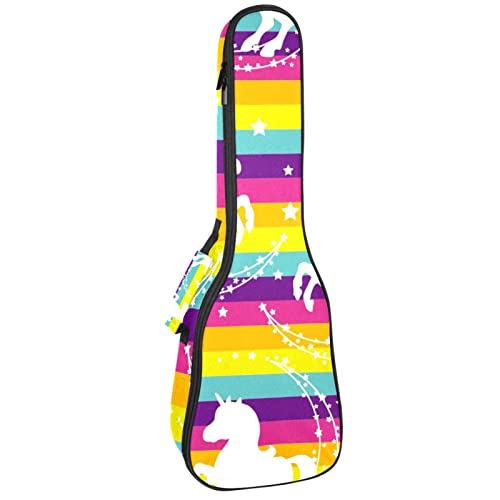 Sac ukulélé ténor étanche et rembourré avec motif licorne pour la protection de votre instrument