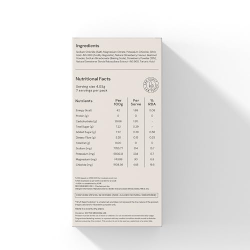 Image of Shyft Rapid Hydration - Strawberry | 7 Sachets | Right sodium, potassium, magnesium mix for Instant Hydration | Absolutely no harmful chemicals | No Artificial Sweetener