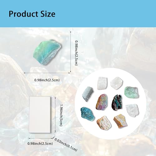 Image of Moh's Hardness Test Kit - Include 10 Rock Mineral Specimens and 1 Unglazed Porcelain Streak Plates for Exploring Identifying Studying Geology and Earth Science