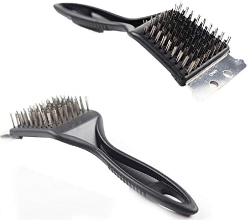 2 Pack BBQ Cleaning Brush Metal Wire Scraper Cleaning Brush Metal Brush Cleans BBQ Grill for Easier and Effective Clean